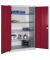 Stahlschrank 8932-052 S10300 lichtgrau, rubinrot 120,0 x 60,0 x 195,0 cm, aufgebaut